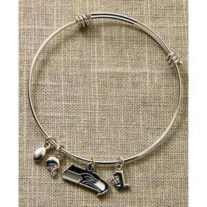 NFL Seattle Seahawks Team Charm Bangle Bracelet